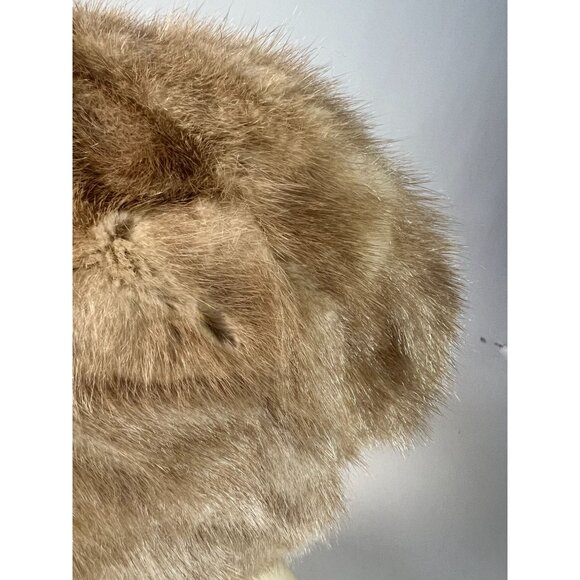 Vintage Lee Bury Dallas Beige Mink Fur Hat - Picture 10 of 16